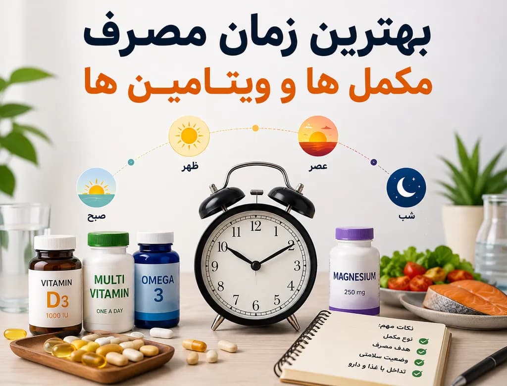 بهترین زمان مصرف مکمل ها و ویتامین ها